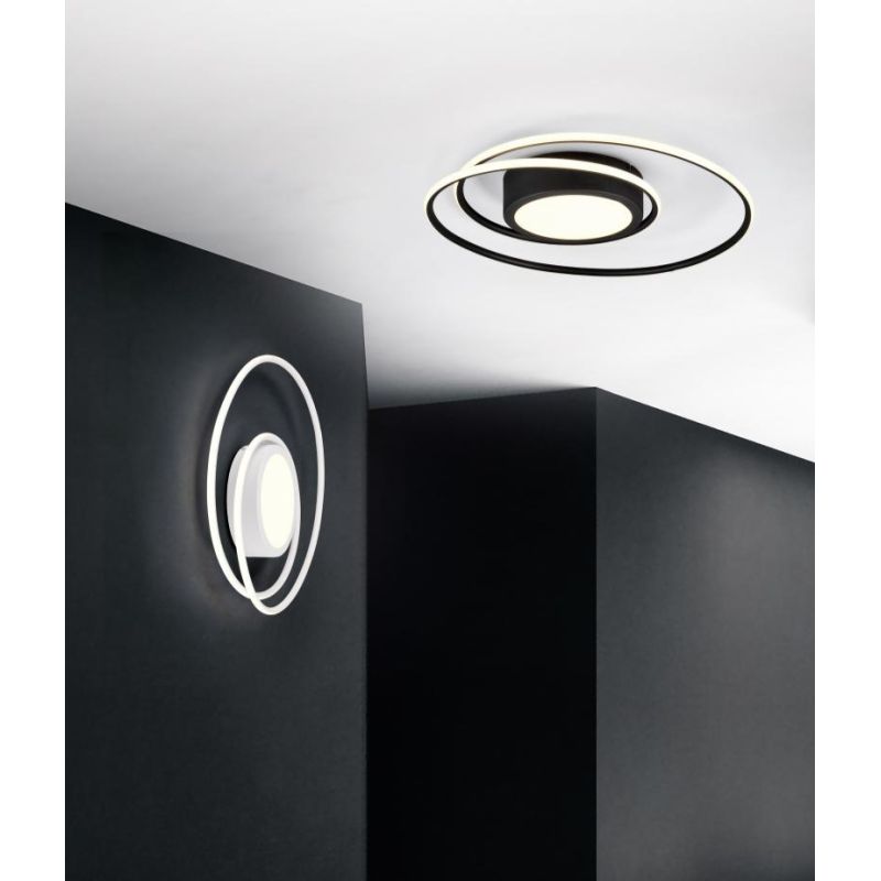 YAVA PLAFONIERA LED D60 CON LUCE CENTRALE LED 56W LUCE 2700-6000K CON TELECOMANDO 2 FINITURE TRIO LIGHTING - Cristalensi Shop On