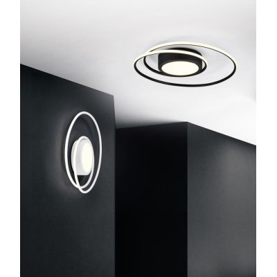 YAVA PLAFONIERA LED D60 CON LUCE CENTRALE LED 56W LUCE 2700-6000K CON TELECOMANDO 2 FINITURE TRIO LIGHTING - Cristalensi Shop On