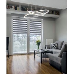 ANELLI 2 SOSPENSIONE A LAMPADARIO MODERNO DI COLORE BIANCO LED 32W 3000K DI ILLUMINANDO Illuminando - Cristalensi Shop Online 2