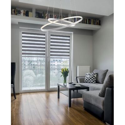 ANELLI 2 SOSPENSIONE A LAMPADARIO MODERNO DI COLORE BIANCO LED 32W 3000K DI ILLUMINANDO Illuminando - Cristalensi Shop Online