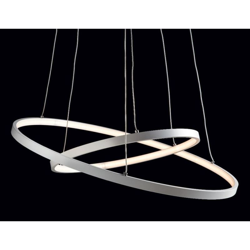 ANELLI 2 SOSPENSIONE A LAMPADARIO MODERNO DI COLORE BIANCO LED 32W 3000K DI ILLUMINANDO Illuminando - Cristalensi Shop Online