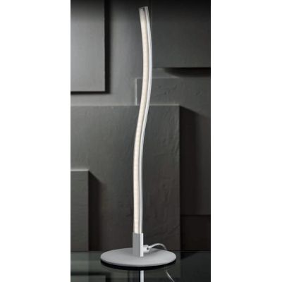 ANELLI LAMPADA DA TAVOLO AD ONDA MODERNA IN METALLO BIANCO LED 5W LUCE 3000K DI ILLUMINANDO Illuminando - Cristalensi Shop Onlin