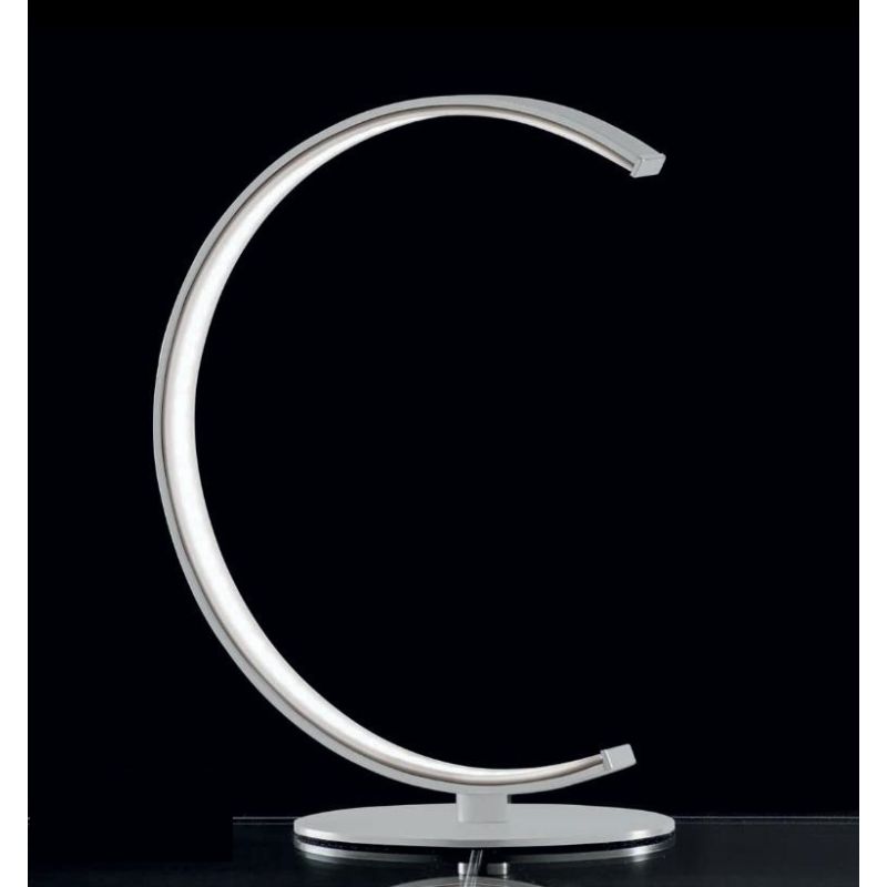 ANELLI LAMPADA DA TAVOLO MODERNA H36 IN METALLO BIANCO LED 9W LUCE 3000K DI ILLUMINANDO Illuminando - Cristalensi Shop Online
