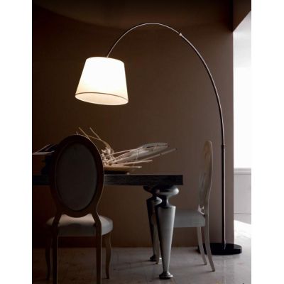 BOING PIANTANA AD ARCO DIAMETRO CM 35 IN METALLO NICHEL SPAZZOLATO CON PARALUME Illuminando - Cristalensi Shop Online