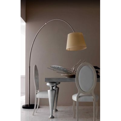 BOING PIANTANA AD ARCO DIAMETRO CM 35 IN METALLO NICHEL SPAZZOLATO CON PARALUME Illuminando - Cristalensi Shop Online