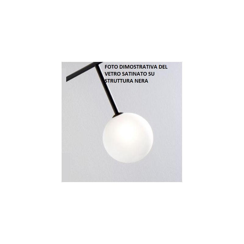 BOLLE LAMPADA DA TAVOLO MODERNA IN METALLO NERO O ORO OPACO CON SFERA IN VETRO Illuminando - Cristalensi Shop Online