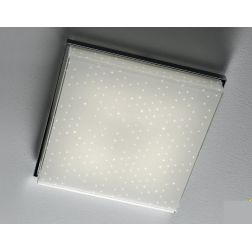 BRILLA PLAFONIERA GRANDE EFFETTO CIELO STELLATO LED SOSTITUIBILE MONTATURA CROMO Illuminando - Cristalensi Shop Online