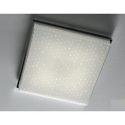 BRILLA PLAFONIERA GRANDE EFFETTO CIELO STELLATO LED SOSTITUIBILE MONTATURA CROMO Illuminando - Cristalensi Shop Online