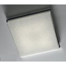 BRILLA PLAFONIERA MEDIA LED INTEGRATO EFFETTO CIELO STELLATO MONTATURA CROMO LUCIDA Illuminando - Cristalensi Shop Online
