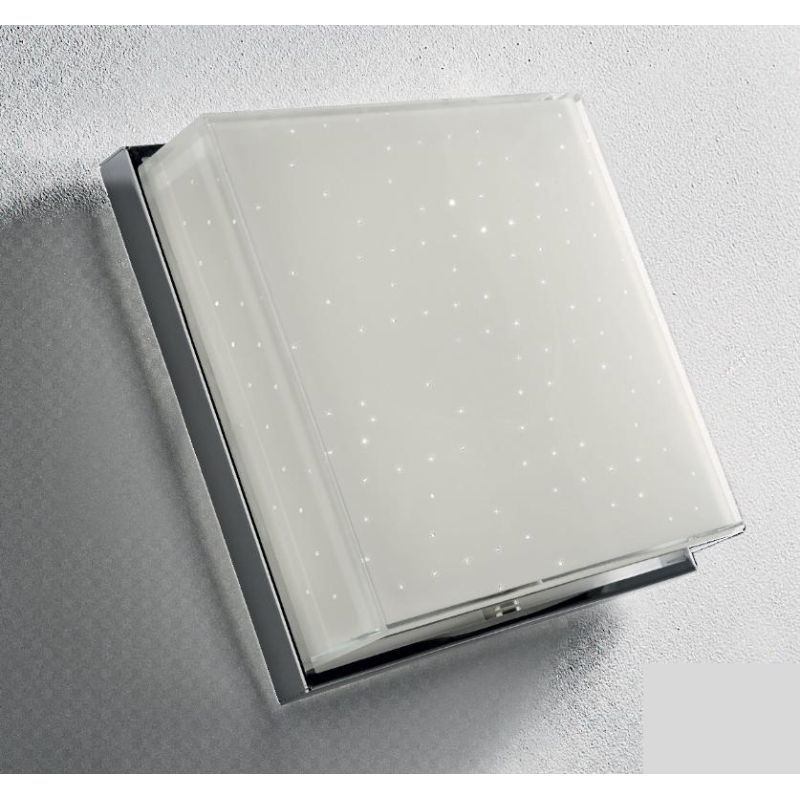 BRILLA PLAFONIERA APPLIQUE EFFETTO CIELO STELLATO LED INTEGRATO MONTATURA CROMO LUCIDA Illuminando - Cristalensi Shop Online