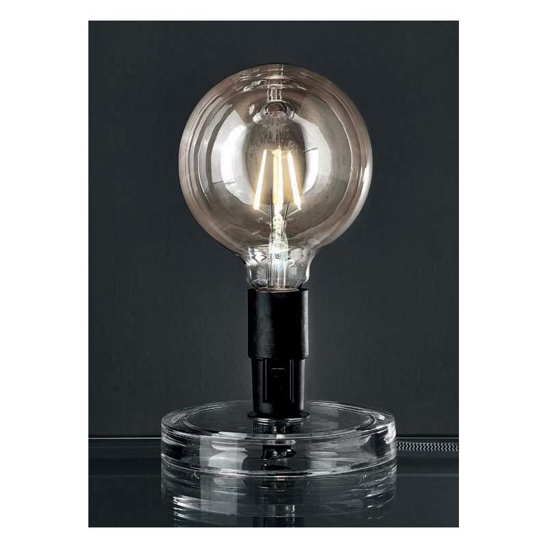 BUGIA ABAT-JOUR MODERNA IN ACRILICO TRASPARENTE E LAMPADINA LED DI ILLUMINANDO Illuminando - Cristalensi Shop Online