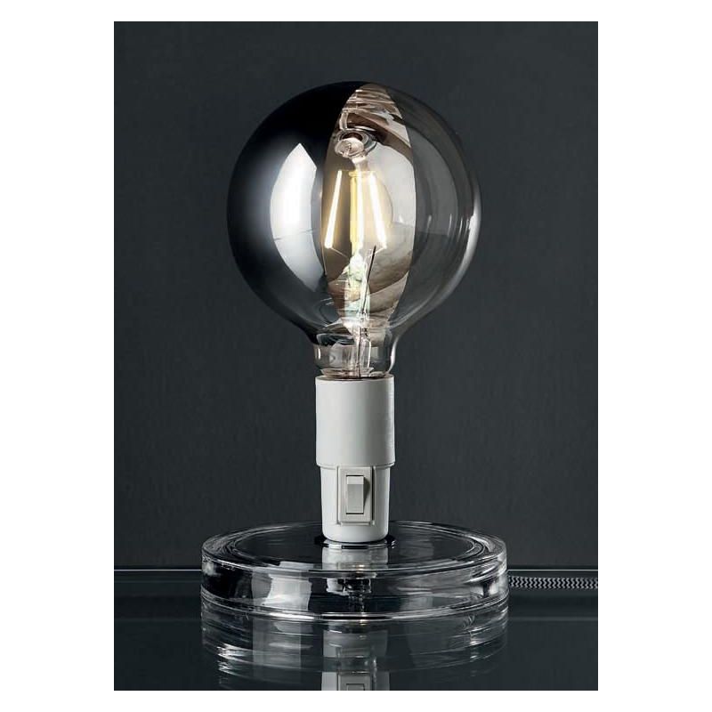 BUGIA ABAT-JOUR MODERNA IN ACRILICO TRASPARENTE E LAMPADINA LED DI ILLUMINANDO Illuminando - Cristalensi Shop Online