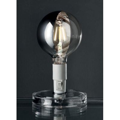 BUGIA ABAT-JOUR MODERNA IN ACRILICO TRASPARENTE E LAMPADINA LED DI ILLUMINANDO Illuminando - Cristalensi Shop Online