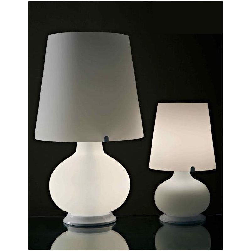 CLASSIC LAMPADA DA TAVOLO IN VETRO BIANCO LATTE Illuminando - Cristalensi Shop Online