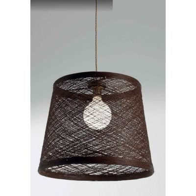 CORDA SOSPENSIONE GRANDE IN CORDA COLORATA DI MARRONE O BIANCO Illuminando - Cristalensi Shop Online