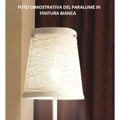 CORDA LAMPADA DA TERRA PICCOLA CON PARALUME IN CORDA INCOLLATA MARRONE O BIANCA Illuminando - Cristalensi Shop Online