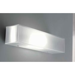 CUBIC PARETE/SOFFITTO LAMPADA IN VETRO BIANCO LATTE LUCIDO 2XE27 Illuminando - Cristalensi Shop Online 2