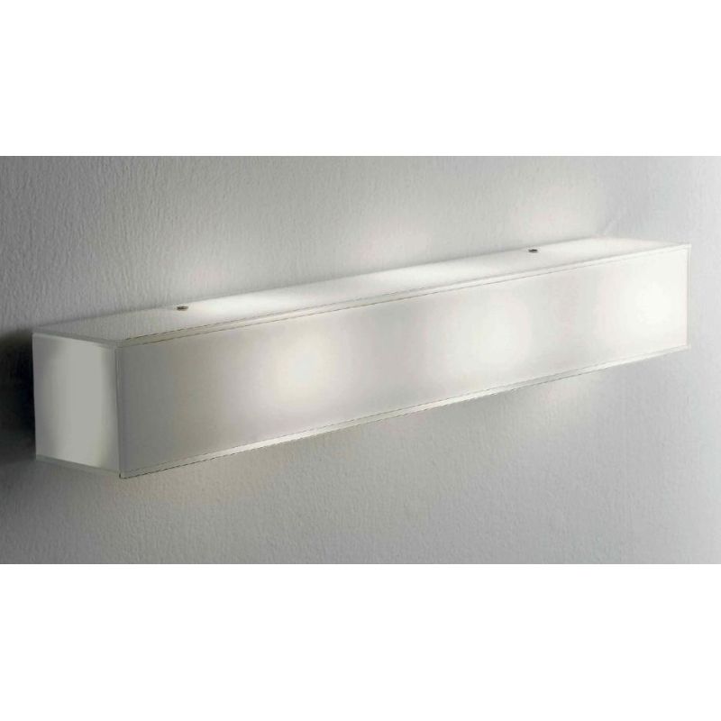 CUBIC PARETE/SOFFITTO LAMPADA IN VETRO BIANCO LATTE LUCIDO 3XE27 Illuminando - Cristalensi Shop Online