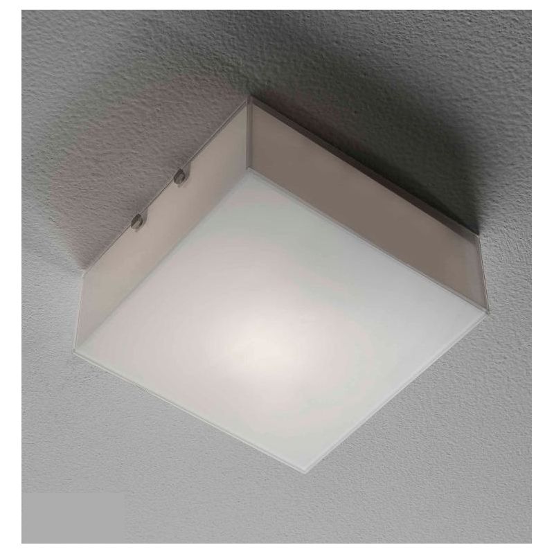 CUBIC LAMPADA DA PARETE SOFFITTO IN VETRO BIANCO LUCIDO Illuminando - Cristalensi Shop Online