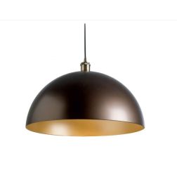 CUPOLA SOSPENSIONE CLASSICA IN METALLO BIANCO NERO O BRONZO CON INTERNO ORO D50 DI ILLUMINANDO Illuminando - Cristalensi Shop On