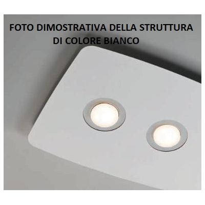 DEMETRA 2 BIANCA PLAFONIERA APPLIQUE IN METALLO BIANCO 8 COLORI CERCHI LAMPADINE SOSTITUIBILI Illuminando - Cristalensi Shop Onl