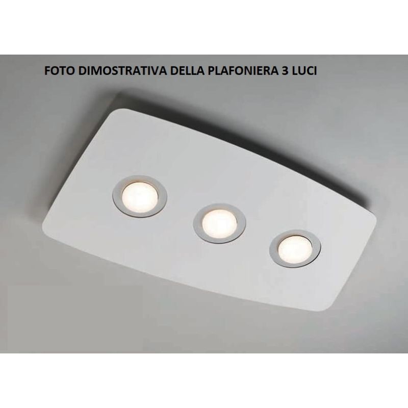 DEMETRA 3 NERA PLAFONIERA APPLIQUE IN METALLO NERO 8 COLORI CERCHI LAMPADINE SOSTITUIBILI Illuminando - Cristalensi Shop Online