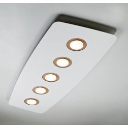 DEMETRA 5 BIANCA PLAFONIERA RETTANGOLARE 8 COLORI DI ANELLI A SCELTA DI ILLUMINANDO Illuminando - Cristalensi Shop Online