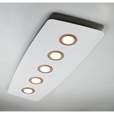 DEMETRA 5 BIANCA PLAFONIERA RETTANGOLARE 8 COLORI DI ANELLI A SCELTA DI ILLUMINANDO Illuminando - Cristalensi Shop Online