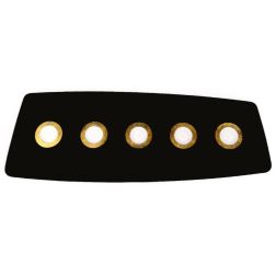 DEMETRA 5 NERA PLAFONIERA APPLIQUE IN METALLO NERO 8 COLORI CERCHI LAMPADINE SOSTITUIBILI Illuminando - Cristalensi Shop Online