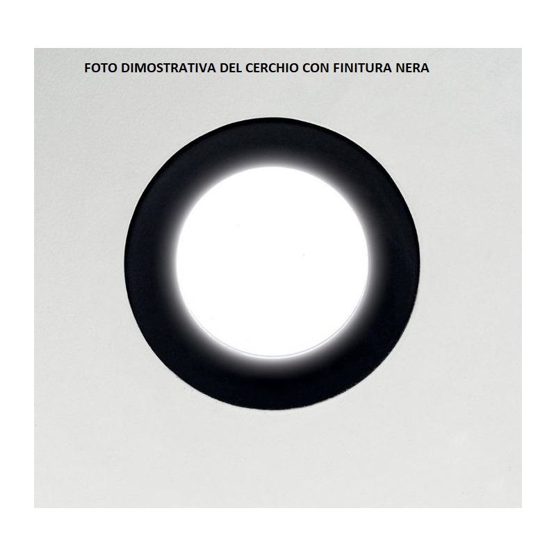 DEMETRA 5 NERA PLAFONIERA APPLIQUE IN METALLO NERO 8 COLORI CERCHI LAMPADINE SOSTITUIBILI Illuminando - Cristalensi Shop Online