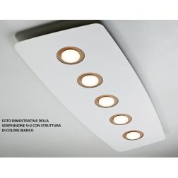 DEMETRA BIANCA SOSPENSIONE MODERNA 7 LUCI DI ILLUMINANDO CON ANELLI IN 8 COLORI A SCELTA Illuminando - Cristalensi Shop Online