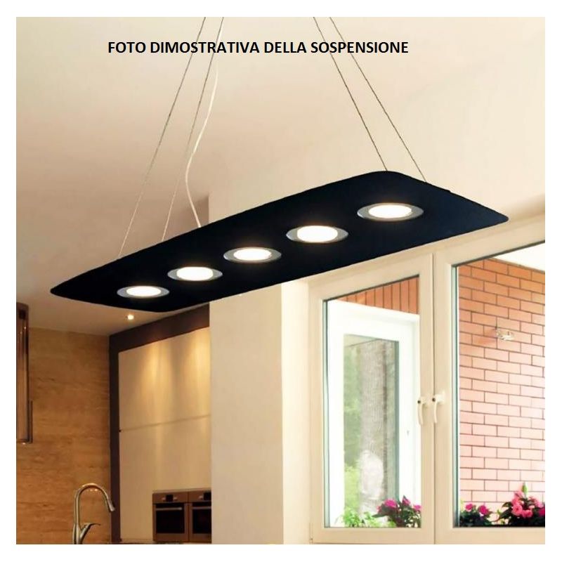 DEMETRA BIANCA SOSPENSIONE MODERNA 7 LUCI DI ILLUMINANDO CON ANELLI IN 8 COLORI A SCELTA Illuminando - Cristalensi Shop Online