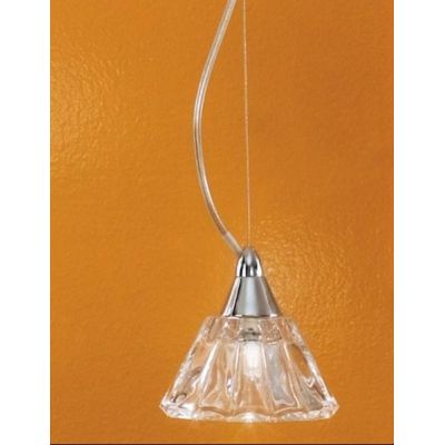 DOMUS SP1 SOSPENSIONE SINGOLA IN METALLO CROMO E VETRO TRASPARENTE ATTACCO G9 Illuminando - Cristalensi Shop Online