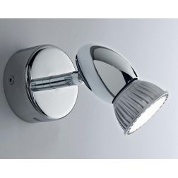 ELIO 1 LED SPOT CROMO LUCIDO DIREZIONABILE CON SNODO LAMPADINA LED SOSTITUIBILE Illuminando - Cristalensi Shop Online 2