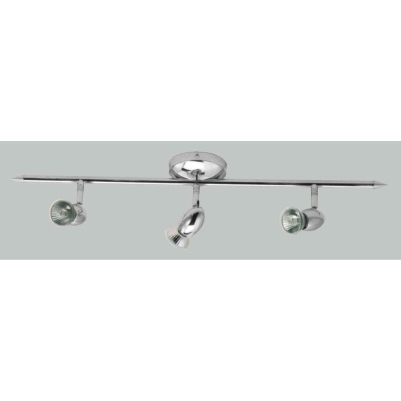 ELIO 3 BINARIO 3 LUCI SPOT DIREZIONABILI LAMPADINE LED IN VETRO INCLUSE CROMO LUCIDO Illuminando - Cristalensi Shop Online