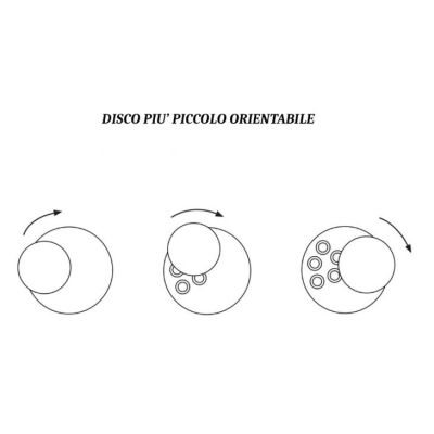 EMISFERO PLAFONIERA 3 LUCI IN METALLO BIANCO CON 8 COLORI DI CERCHI A SCELTA LAMPADINE GX53 Illuminando - Cristalensi Shop Onlin