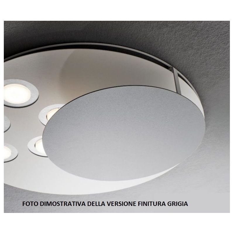 EMISFERO PLAFONIERA 3 LUCI IN METALLO BIANCO CON 8 COLORI DI CERCHI A SCELTA LAMPADINE GX53 Illuminando - Cristalensi Shop Onlin
