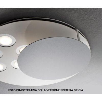 EMISFERO PLAFONIERA 3 LUCI IN METALLO BIANCO CON 8 COLORI DI CERCHI A SCELTA LAMPADINE GX53 Illuminando - Cristalensi Shop Onlin