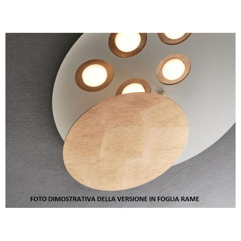 EMISFERO PLAFONIERA 3 LUCI IN METALLO BIANCO CON 8 COLORI DI CERCHI A SCELTA LAMPADINE GX53 Illuminando - Cristalensi Shop Onlin