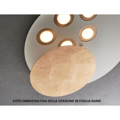 EMISFERO PLAFONIERA 3 LUCI IN METALLO BIANCO CON 8 COLORI DI CERCHI A SCELTA LAMPADINE GX53 Illuminando - Cristalensi Shop Onlin