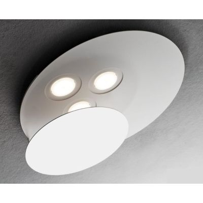 EMISFERO PLAFONIERA 3 LUCI IN METALLO BIANCO CON 8 COLORI DI CERCHI A SCELTA LAMPADINE GX53 Illuminando - Cristalensi Shop Onlin