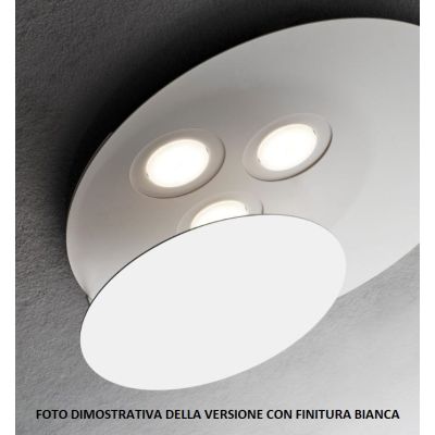 EMISFERO PLAFONIERA 5 LUCI IN METALLO BIANCO CON 8 COLORI DI CERCHI A SCELTA LAMPADINE GX53 Illuminando - Cristalensi Shop Onlin