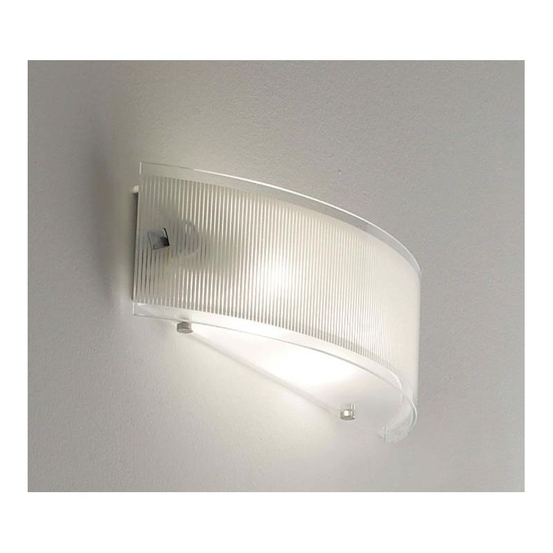 FENICE FASCIA PICCOLO 30 CM UN PORTALAMPADE E27 VETRO SOPRA E SOTTO ECONOMICO DI ILLUMINANDO Illuminando - Cristalensi Shop Onli