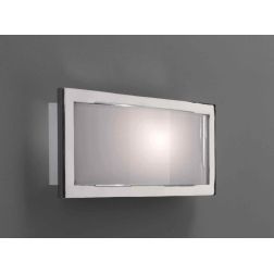 FIBBIA APPLIQUE PICCOLO CON CORNICE CROMO LUCIDA E VETRO LUCIDO MODERNA DI ILLUMINANDO Illuminando - Cristalensi Shop Online