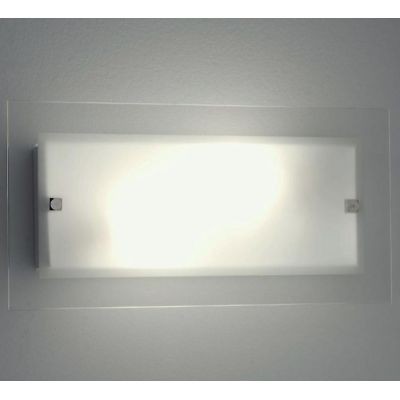 FLAT APPLIQUE/PLAFONIERA IN VETRO SATINATO BIANCO DI ILLUMINANDO Illuminando - Cristalensi Shop Online