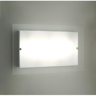 FLAT PLAFONIERA IN VETRO RETTANGOLARE GRANDE Illuminando - Cristalensi Shop Online