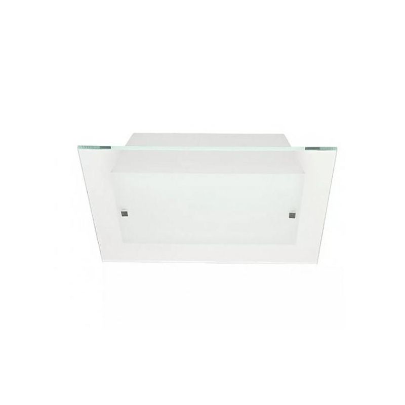 FLAT PLAFONIERA PICCOLA MODERNA 30X30 IN VETRO SATINATO BIANCO DI ILLUMINANDO Illuminando - Cristalensi Shop Online
