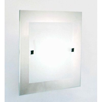 FLAT PLAFONIERA PICCOLA MODERNA 30X30 IN VETRO SATINATO BIANCO DI ILLUMINANDO Illuminando - Cristalensi Shop Online