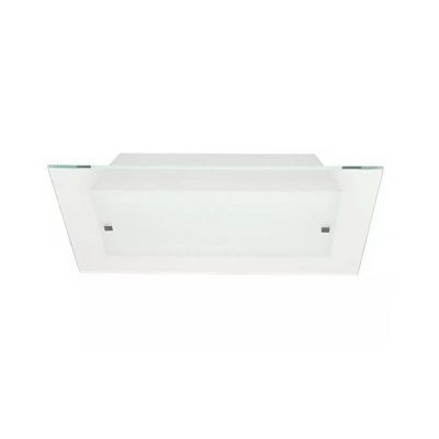 FLAT PLAFONIERA MEDIA MODERNA 40X40 IN VETRO SATINATO BIANCO DI ILLUMINANDO Illuminando - Cristalensi Shop Online