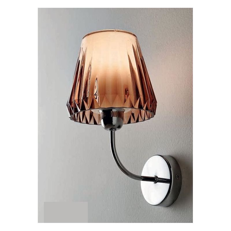 GAIA APPLIQUE DIFFUSORE IN ACRILICO 3 COLORI MONTATURA CROMO LUCIDO DI ILLUMINANDO Illuminando - Cristalensi Shop Online